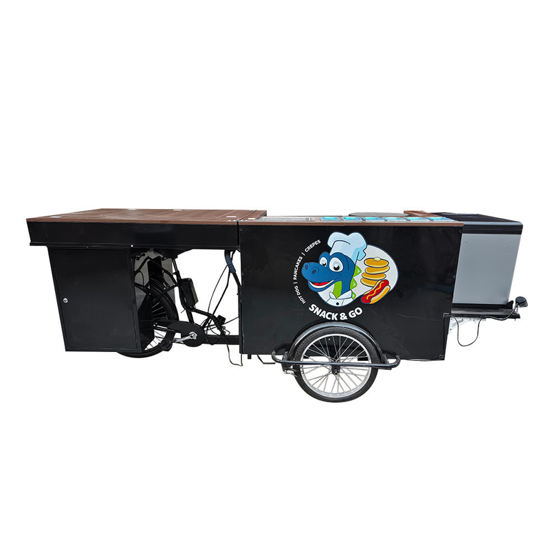 Drei-Rad-Food-Wagen mit Fahrrad hohe Produktivität für den Straßenverkauf von Fast Food