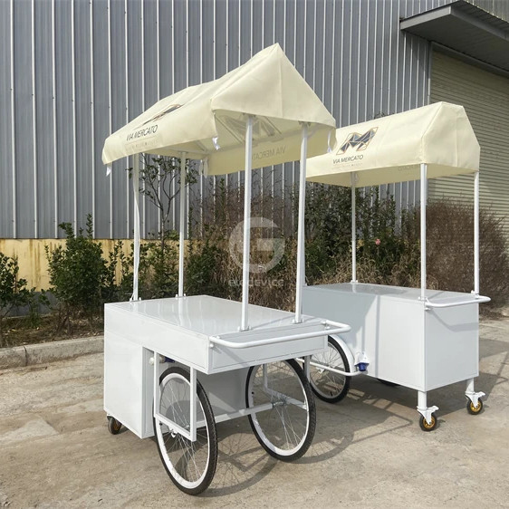 Eiscreme-Wagen-Shop weiche Braterei Mini-Klassiker Bar-Scooter Schubwagen