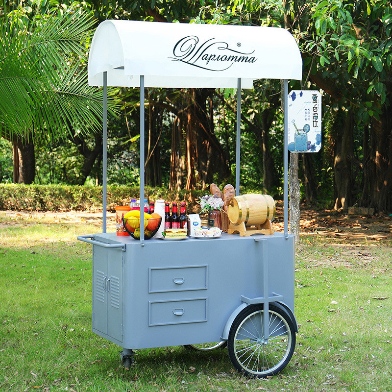 Personalisierte Logo Größe Mobile Food Cart Business Handschubkarre zum Verkauf von Kaffee Süßigkeiten Eiscreme Karre